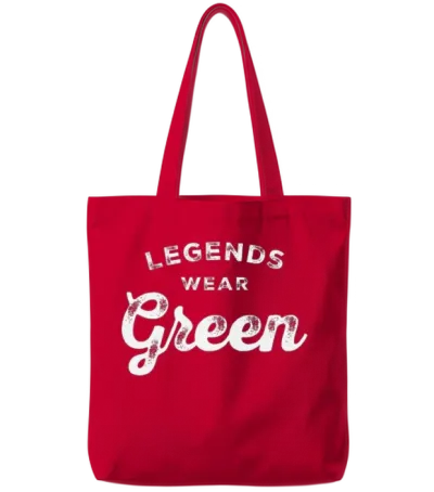 Legends Wear Green Team Spirit Game Gear Color War Tote Bags - Red