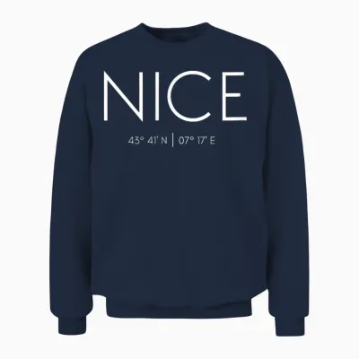 Nice, France, Alpes-Côte D'azur, French Riviera, Europe T-Shirt, Black, S Unisex Sweatshirt - Navy