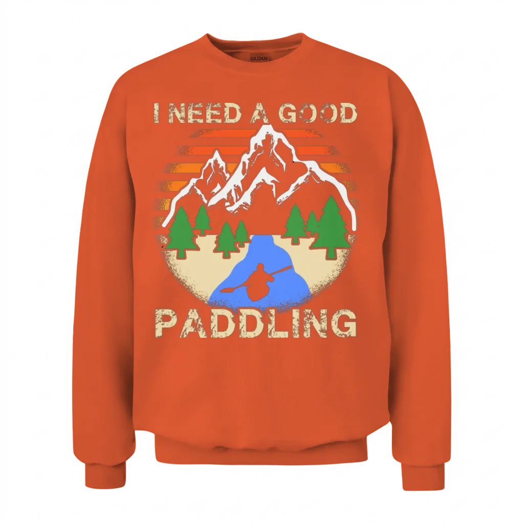 Kayaking Kayak Funny Unisex Sweatshirt - Orange