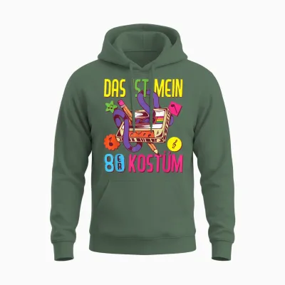80er Jahre Outfit Damen Herren Das Ist Mein 80er Kostüm 1980 Unisex Hoodie - Military Green