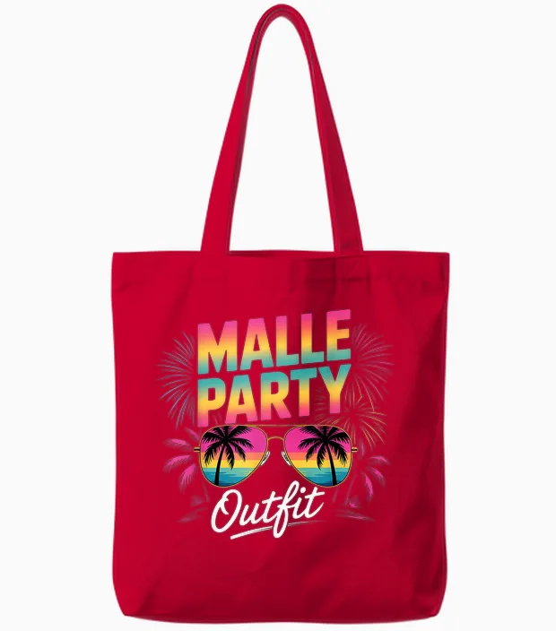 Malle Party Outfit Mallorca Tote Bags in Red