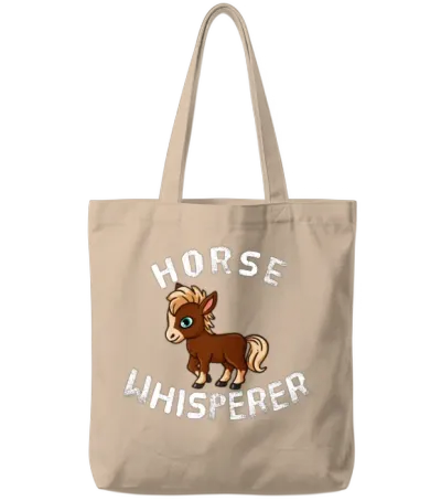 Horse Lover Horse Whisperer Horse Back Riding Tote Bags - Natural