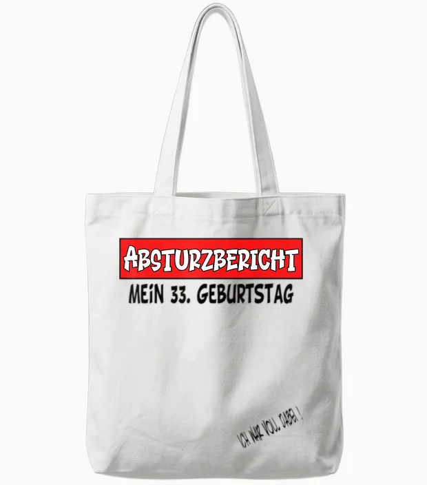 33. Geburtstag Gästebuch Mann Frau Tote Bags in White