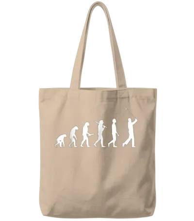 Funny Golf Evolution for Golfers Golf Players Tote Bags - Natural