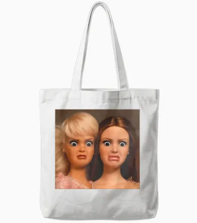 Disgusted Face Meme Doll Babe X Only Baby Love Date Fans Tote Bags - White