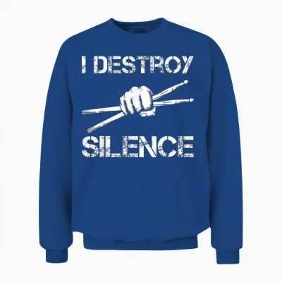 Drummer Art Drumsticks Men Women Drum Set Drumming Lovers Unisex Sweatshirt - Royal