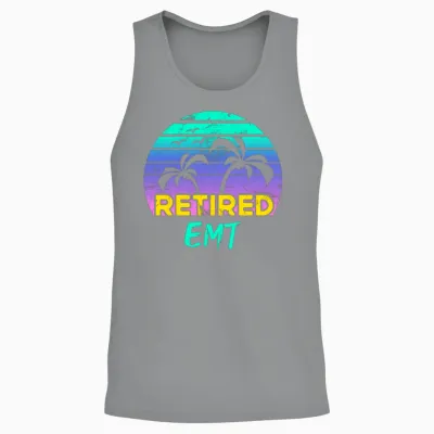 Retired Emt Retirement Retro Unisex Tank Top - Sport Grey