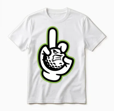Finger Golf Funny Unisex T-Shirt - White