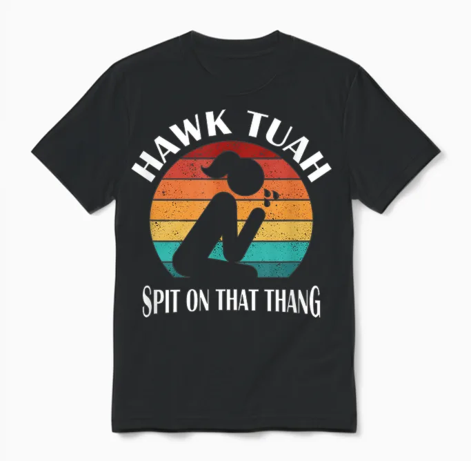 Hawk Tuah Unisex T-Shirt in Black