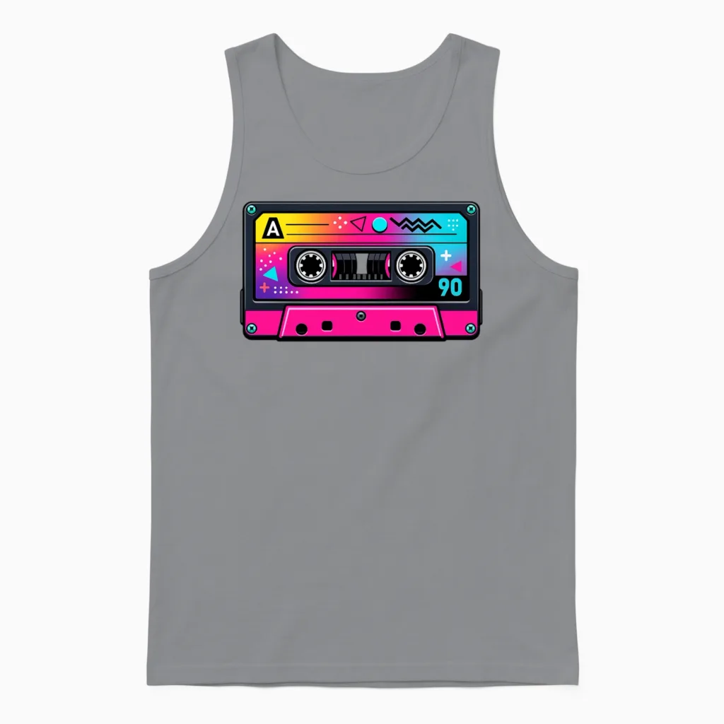 Retro 90s Cassette Unisex Tank Top - Sport Grey