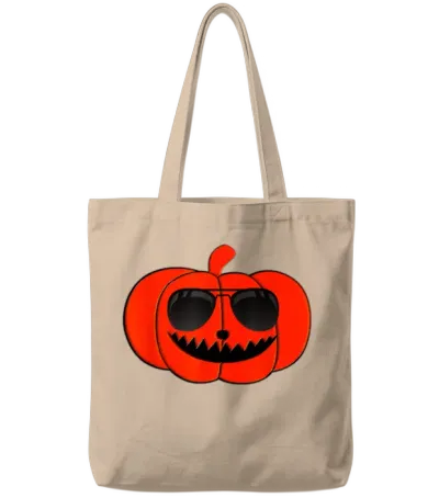 Funny Halloween Funny Pumpkin Face Tote Bags - Natural