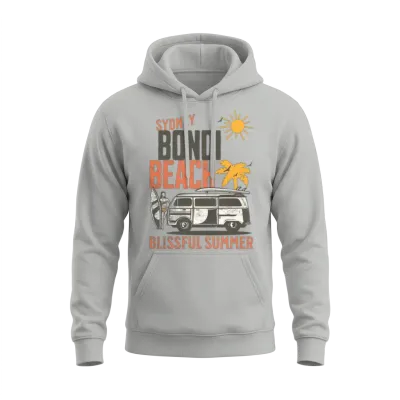 Sydney Bondi Beach Surfer Unisex Hoodie - Ash