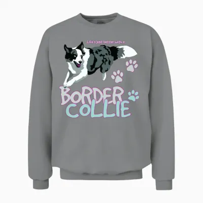 Border Collie Life Unisex Sweatshirt - Sport Grey