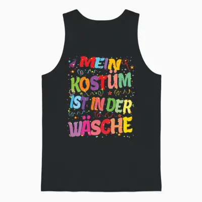 Carnival Costume My Costume Is in the Laundry Fancy Dress Hits Unisex Tank Top - Black
