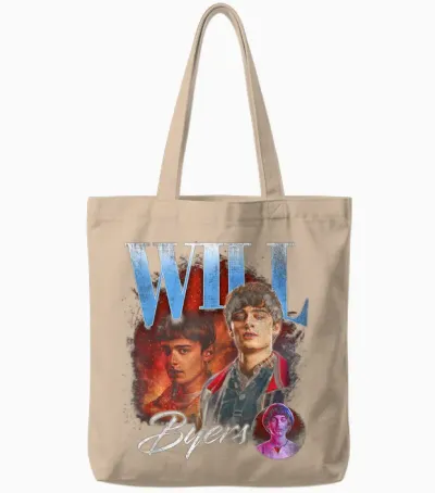 Stranger Things Will Homage Tote Bags - Natural