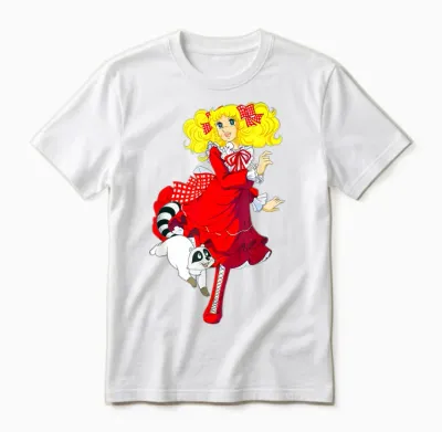 Candy Candy Red Cartoon Japanese Manga Retro 80s Unisex T-Shirt - White