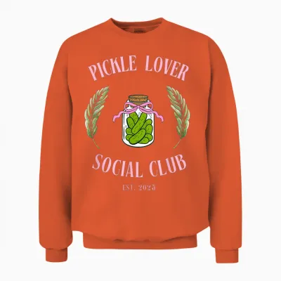 Aesthetic Pot for Pickle Lovers Unisex Sweatshirt - Orange