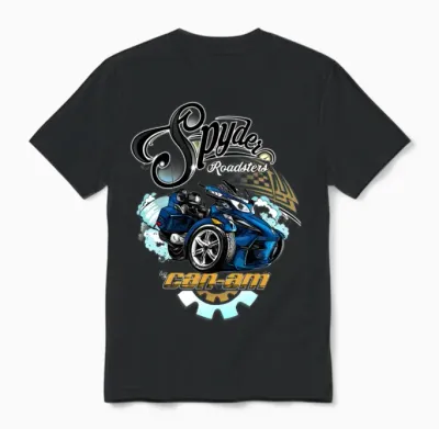 Can Am Spyder Roadsters Retro Logo Unisex T-Shirt - Black