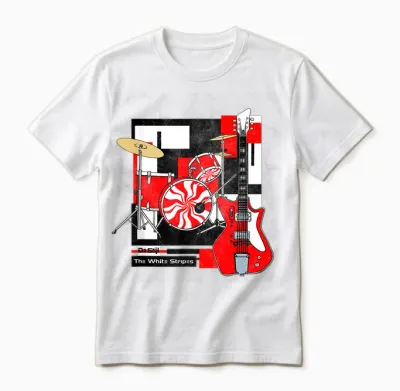 The White Stripes Band Set Unisex T-Shirt - White