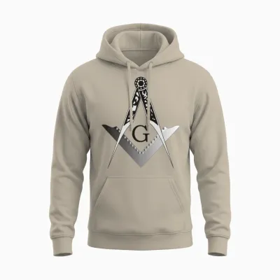 Masonic Square and Compass Unisex Hoodie - Sand