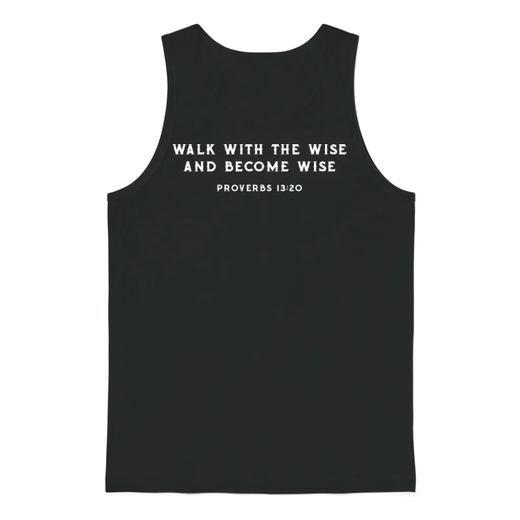 Walk with the Wise, Christian Unisex Tank Top - Black