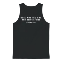Walk with the Wise, Christian Unisex Tank Top - Black – 1