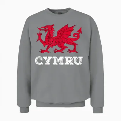Wales 'cymru' Walisischer Drache Stolz Te Be Welsh Unisex Sweatshirt - Sport Grey