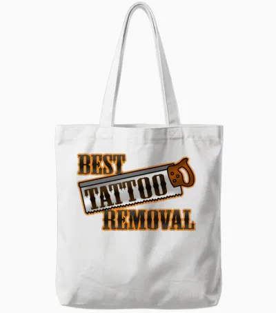 Saw Is the Best Tattoo Removal, Funny Tattoo Tote Bags - White