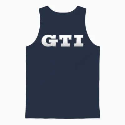 Volkswagen Vw Gti Evolution and Gti Lettering Unisex Tank Top - Navy