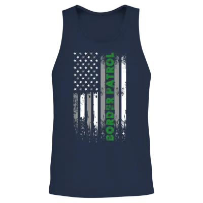 Border Patrol Agent Thin Green Line Unisex Tank Top - Navy