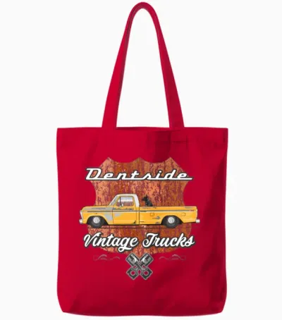 Dentside Chrome Yellow Tote Bags - Red