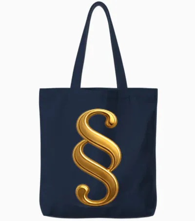 Elegant Paragraph Rechtsanwalt Student Richter Tote Bags - Navy