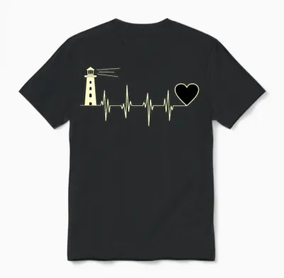 Funny Lighthouse Gift Unisex T-Shirt - Black
