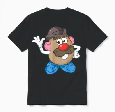 Mr. Potato Head Simple Portrait Unisex T-Shirt - Black