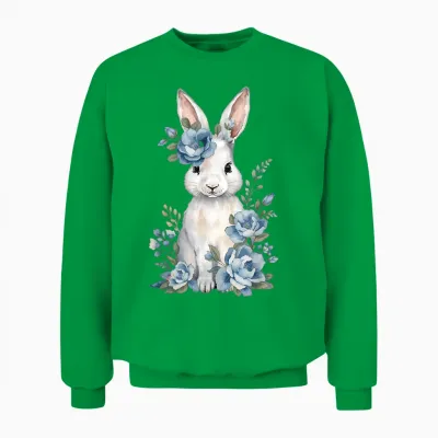 Kaninchen, Hasenohren, Osterhasen Kostüm, Osterdeko, Ostern Unisex Sweatshirt - Irish Green