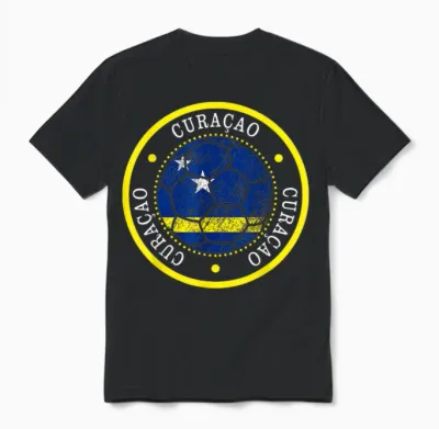 Curacao Fußball, Curacao, Flagge Von Curacao, Curacao-Flagge. Unisex T-Shirt - Black
