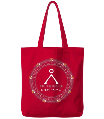 Stargate No Place Like Home Gate Adult Tote Bags - Red