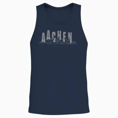 Aachen Skyline Unisex Tank Top - Navy