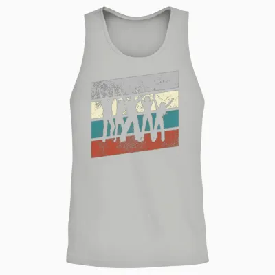 Dancing Retro Unisex Tank Top - Ash