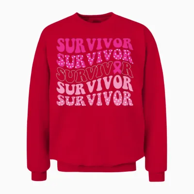 Breast Cancer Survivor Unisex Sweatshirt - Red