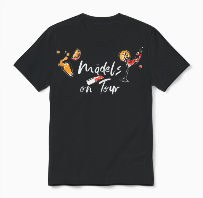 Women's Girls on Tour Girls Trip Girls Holiday Unisex T-Shirt in Black