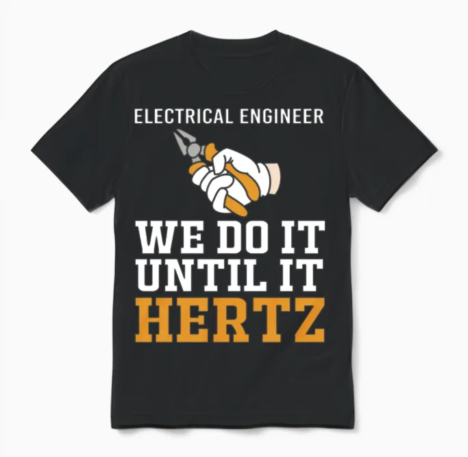 Electrical Engineering for Men Electrical Humor Unisex T-Shirt in Black