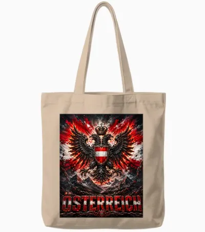 österreich T Shirt österreichische Adler Wappen Austria Tote Bags - Natural