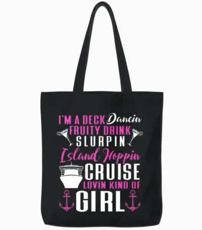 Cruising Cruise Ship Tote Bags - Black