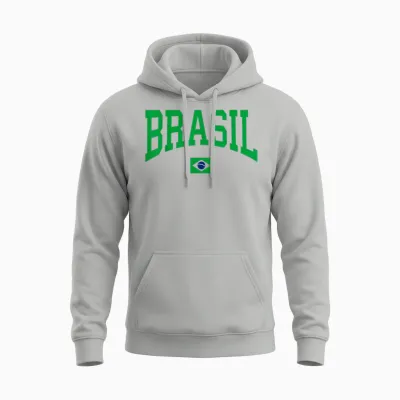Brasilien T-Shirt Damen Herren Kinder Brasilien Geschenk Brasilianische Flagge Unisex Hoodie - Ash
