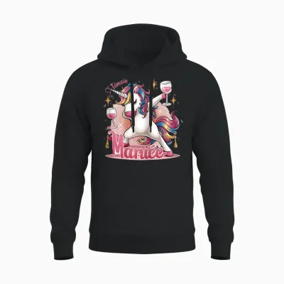 Team Unicorn Future Bride Witness of the Bride Evjf Humor T-Shirt, Black Unisex Hoodie - Black