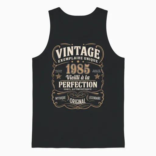 41 Years Man 1985 Birthday T Shirt 41 Years Man 1985 Unisex Tank Top - Black