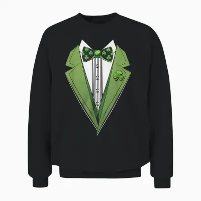 St. Patrick's Day Costume Funny Leprechaun T-Shirt, Black Unisex Sweatshirt - Black