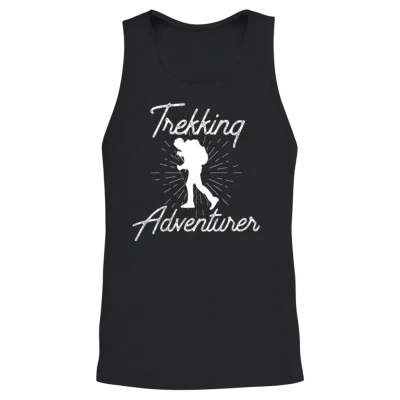 Trekking Adventurer Hike Hiking Hiker Lover Unisex Tank Top - Black