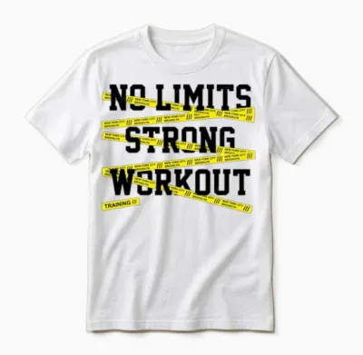 No Limits Strong Workout Unisex T-Shirt - White